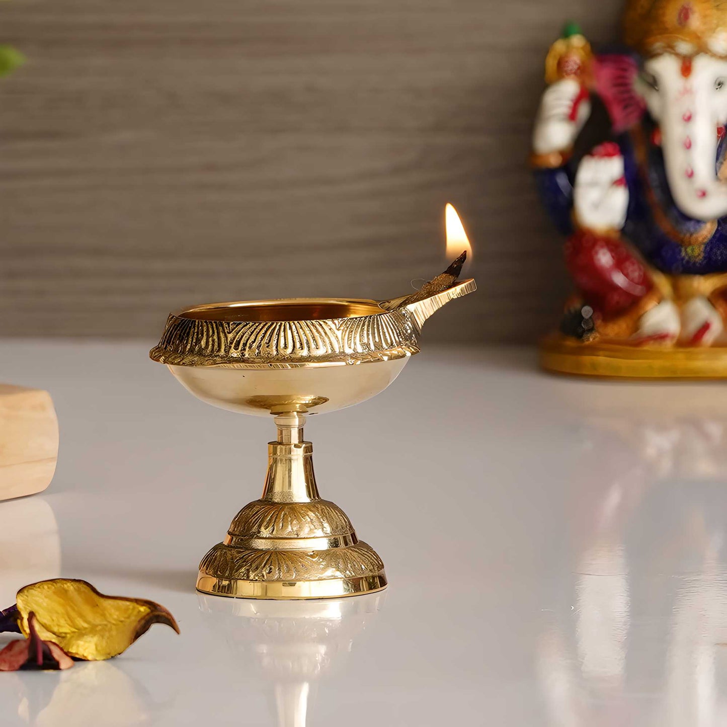 eCraftIndia Designer Brass Diya