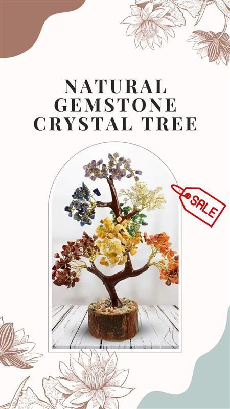 7 Chakra Natural Gemstone Crystal Tree