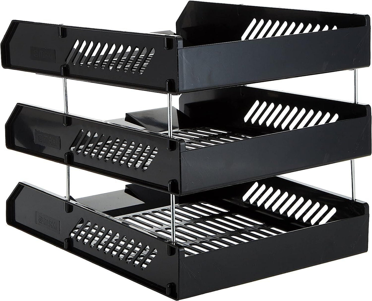 3 Layer File Tray Rack ABS Plastics | Foldable Office Desk Accessories