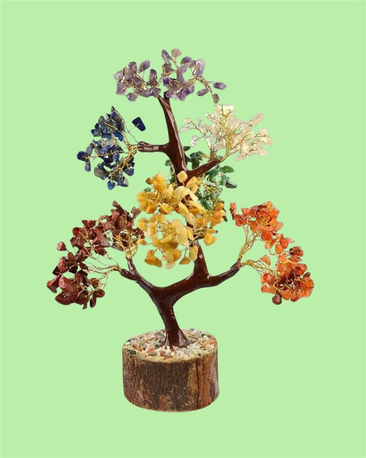 7 Chakra Natural Gemstone Crystal Tree