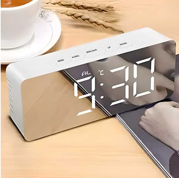 Digital Smart Back Light Table Mirror Alarm Clock