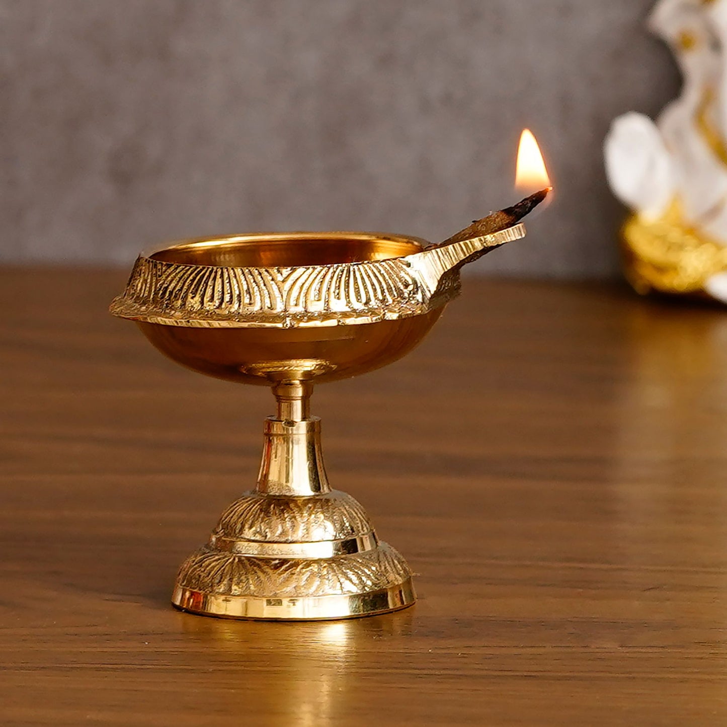 eCraftIndia Designer Brass Diya